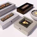 Modern Outdoor Stove Courtyard Stove Oven Torches 3d model