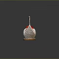 Pair Of Swan Shaped Decorative Furniture With Red Bows And Intricate Design