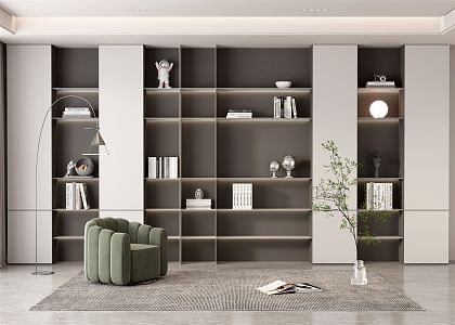 Modern bookcase 3d model