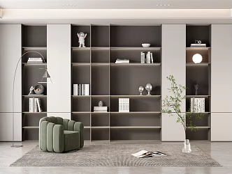 Modern bookcase 3d model