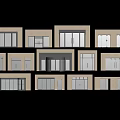 Various Architectural Door Entryway Designs With Glass Panels And Beige Frames