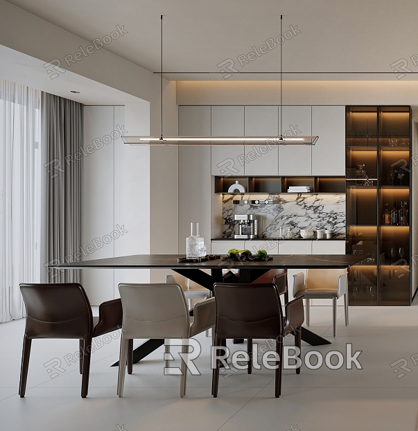 Modern Restaurant Dining Table Wine Cabinet Coffee Machine Guest Restaurant Simple G271 model