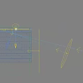 Projection Monitoring Wall Mounted Screen with Compact Projector on Wooden Shelf Displaying Human Figures Scene