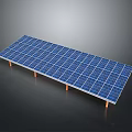 Laptop Solar Charging Panel With Blue Photovoltaic Cells And Orange Supports