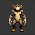 Monkey Cartoon Monkey Anime Monkey Stylized Monkey Fantasy Style Monkey Toy 3d model