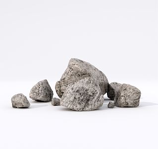 Modern Stone Pile Rock 3d model