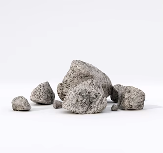 Modern Stone Pile Rock 3d model