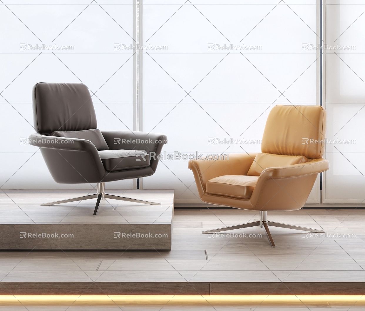 Modern sofa chair single chair combination 3d model