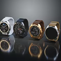 Smart Watches in Various Styles and Colors with Modern Round Dials and Leather Metal Straps