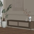 The ancient TV cabinet 3d model