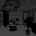 Modern Beauty Hair Salon Interior With Open Space Marble Counter Sofa And Elegant Lighting
