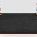 Hanging Blackboard with Decorative Frame and Chains for Home or Shop