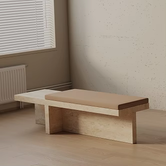 Modern shoe changing stool 3d model