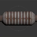 Rusted Striped Cylindrical Metal Industrial Equipment With Durable Structure And Robust Build