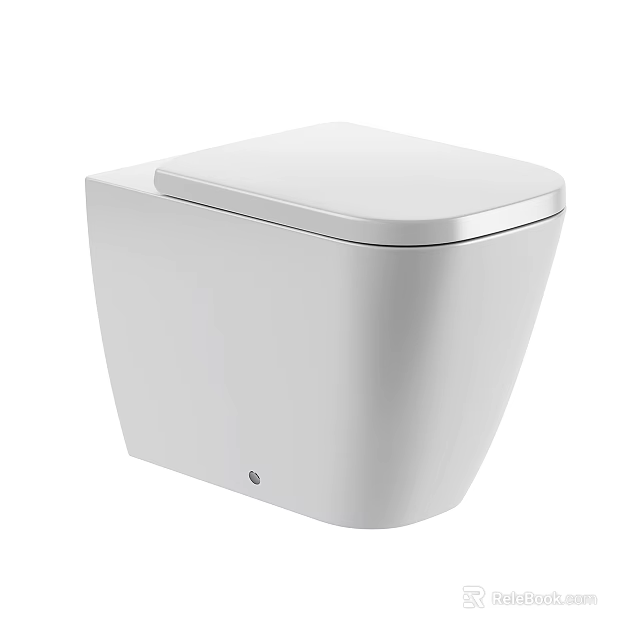 Modern White Toilet With Sleek Design Smooth Surface And Contemporary Finish 3d model 
