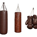 Modern Sandbags Boxing Gloves Sandbags 3d model