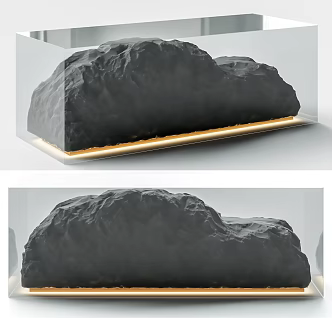Modern Stone Desk Creative Desk Glass Reception Desk 3d model