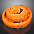 Golden Brown Swirl Bread With Rich Cinnamon Filling And Shiny Surface