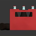 Red Clarke's Cola Crate Display With Glass Bottles And Spilled Bottle