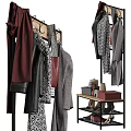 Multifunctional Shoe Cabinet with Hanging Coats Scarves Bags and Decorative Items