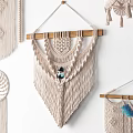 Handmade Macramé Wall Hangings With Bohemian Tassels And Geometric Patterns