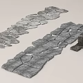 stone path bluestone path 3d model