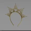 Golden Headband Fashion Accessory With Radiant Decorative Design For Elegant Look