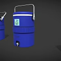 Blue Industrial Drums With Handles And Spigot For Industrial Liquid Storage