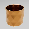Golden Octagonal Decorative Ornament Set With Diamond Pattern For Home Decor