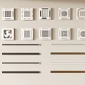 Various Air Conditioner Vent Grille Designs in White Black and Brown