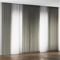 Gray And White Striped Curtains With Light Filtering Design For Home