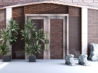 new chinese style gate 3d model