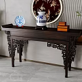 New Chinese-style Entrance Duan Jing Strip Case 3d model