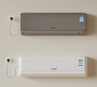 modern air conditioner wall-mounted air conditioner 3d model