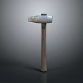 Industrial Grade Construction Hammer With Metal Head And Wooden Handle