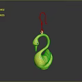 Yellow Swan Shaped Hardware Tool Hook With Decorative Design For Home Hanging Use