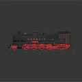Vintage Black And Red Steam Train With Number G8318 On Railway Tracks
