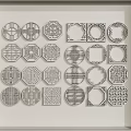 Chinese-style carved window 3d model