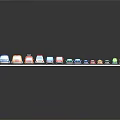 Colorful Toy Cars Collection With Various Vehicle Types Arranged On White Platform