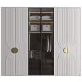 Modern Wardrobe Interior Design With Glass Doors Storage Boxes And Hanging Area
