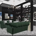 Modern Bridal Shop Interior With Hanging Wedding Dresses Displayed Gown And Decorative Wall