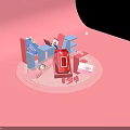 Pink Themed Women's Day Daily Necessities with Colorful Gift Boxes and Decorative Packaging