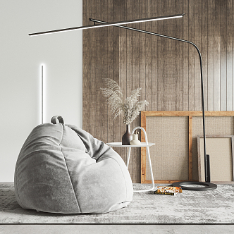 Modern Lazy Sofa Lazy Sofa Floor Lamp 3d model