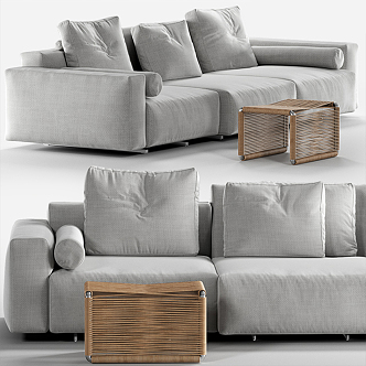 Double sofa 3d model