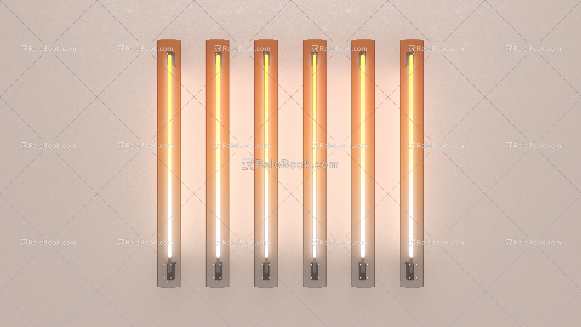 Light luxury wall lamp acrylic lamp gradient wall lamp 3d model