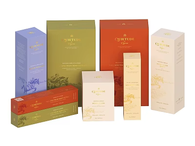 Vibrant Assorted Tea Boxes With Unique Designs And Elegant Packaging 3d model