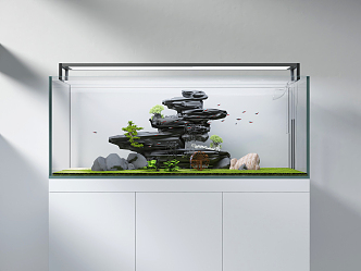 Modern Fish Tank Fish Tank Water Scene 3d model