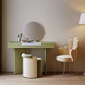 Modern Dressing Table Dressing Table Makeup Stool Combination Single Chair Floor Lamp 3d model