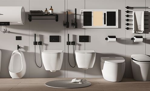 Modern Toilet Supplies 3d model