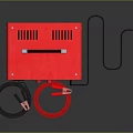 Henry's Red Portable Emergency Equipment With Power Cables And Flexible Hoses